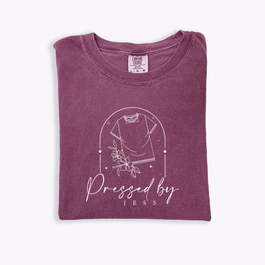 Pressed By Jess Comfort Colors Logo Shirt